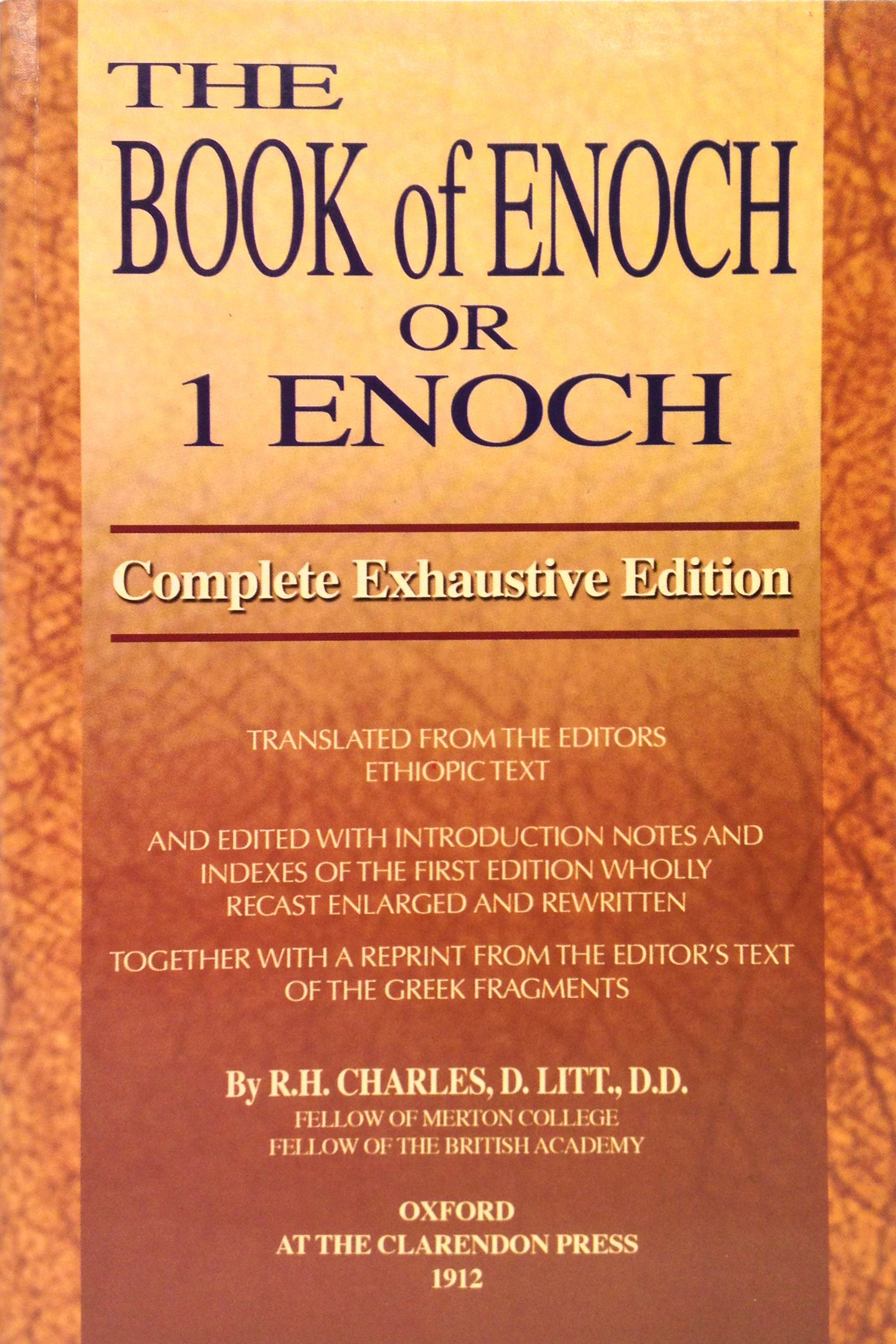 The Book Of Enoch Enoch L R H Charles Translation Complete 